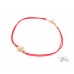 Гривна Червен Конец Лъв  от 14К Жълто Злато Bloom Jewellery